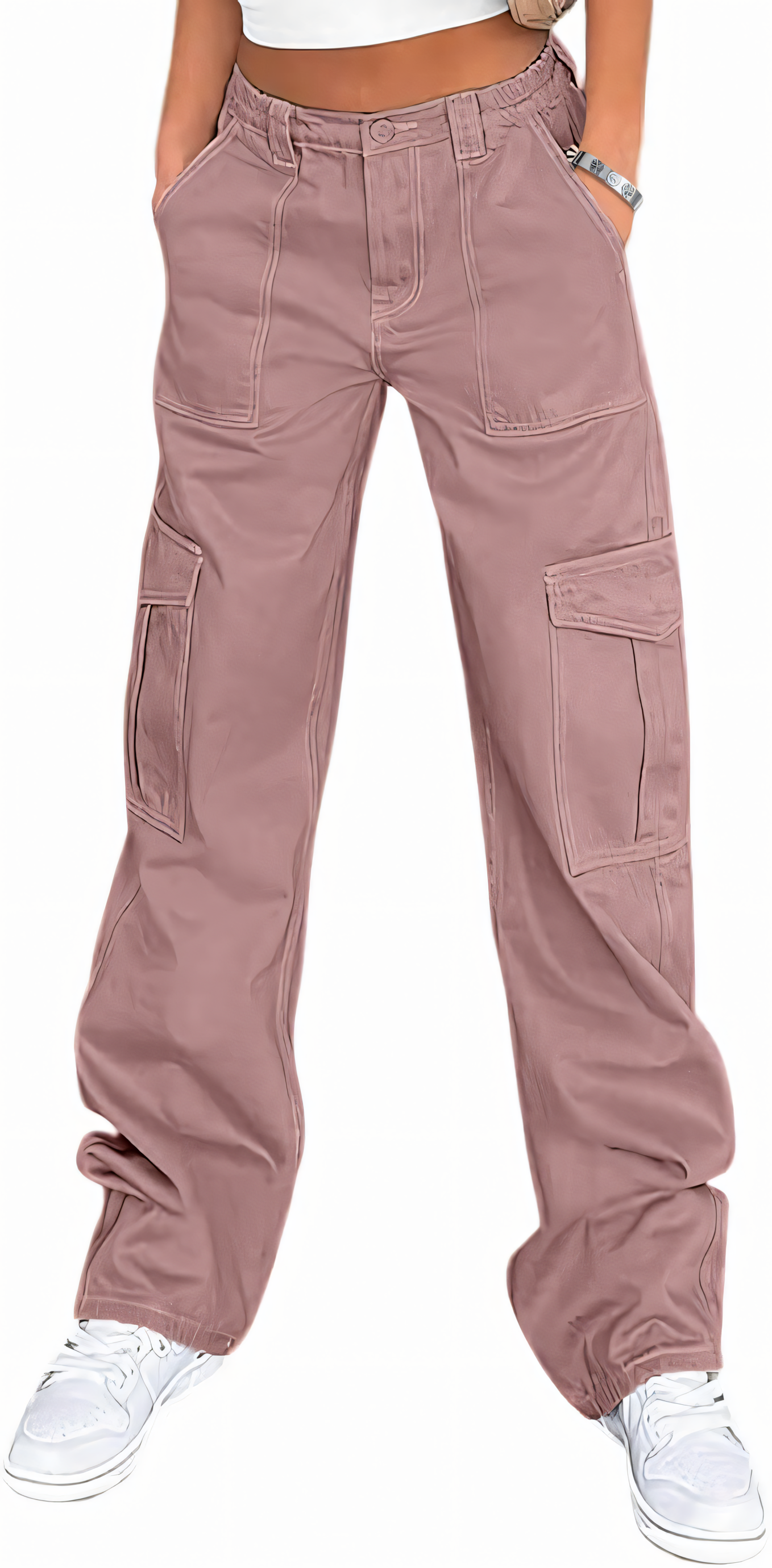 High Waisted Cargo Pants
